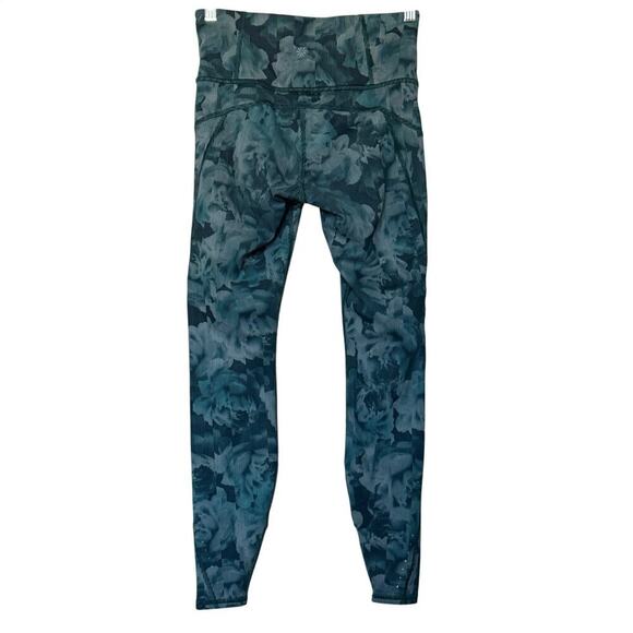 Athleta Rainier Tight Spliced Floral Minimalistic Grey Green Extra Small XS - Picture 4 of 11